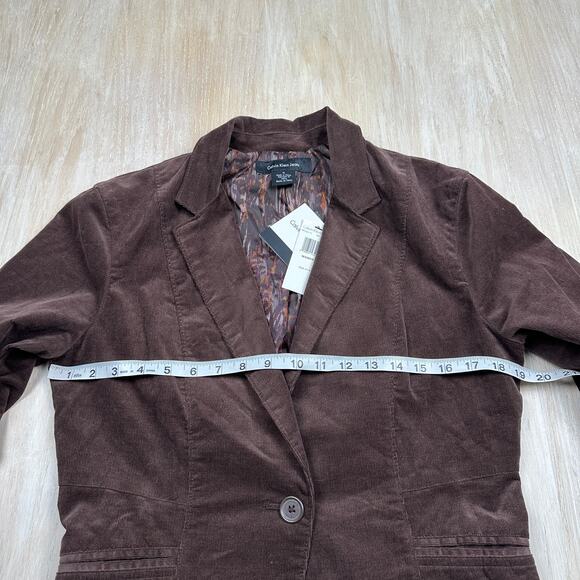 NWT Calvin Klein Brown Corduroy Single Button Casual Western Minimalist Blazer M - Picture 7 of 16